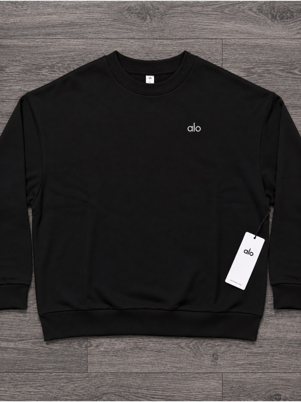 Alo Yoga Black Crewneck Sweatshirt Women’s Size S NWT